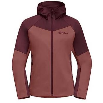 Jack Wolfskin BRISSTAL HOODY W Damen Softshelljacke mit Kapuze rot XS