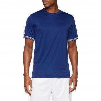 Wilson T-Shirt de Tennis Homme M TEAM SOLID CREW, Polyester, Bleu