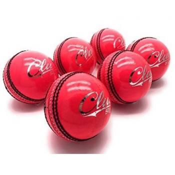 Hand‑Stitched Pink Cricket Balls – 5.5oz, 6 Pieces
