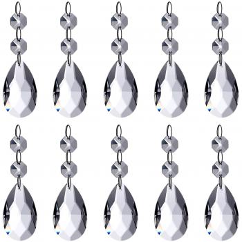 Neewer Ciondolo a Goccia con Cristallo a Lacrime per Lampadari con Perline in Vetro per Decorazione Matrimoniali/Case/Uffici (10pz)