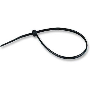 EnTie Black Cable Ties 3.6mm x 150mm Nylon 66 UL Approved [100 Units]