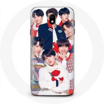 Hoesje voor Samsung Galaxy J7 2017 BTS Leden Poster Kerstcadeau 2023