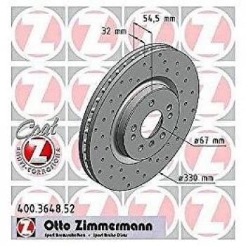 Disco de Freno Delantero ZIMMERMANN 400.3648.52