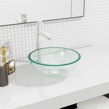 Vasque de toilette en verre trempé 30x12 cm
