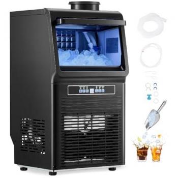VEVOR High‑Capacity 70 lb/day Ice Machine, 12 lb Tank, 36‑Cube/15 min, LED Digital Screen, Self‑Clean Feature