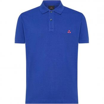 Polo de Algodón Piqué ZENO para Hombre en Color Azul