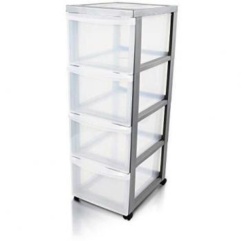 Office & Home Grey Storage Tower – Iris Ohyama