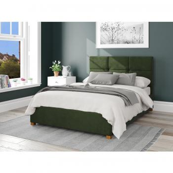 Caine Velvet Ottoman Bed with Storage