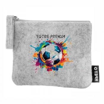 Porte-monnaie et porte-clés noir Taperso « Nom de l’équipe » 32 football