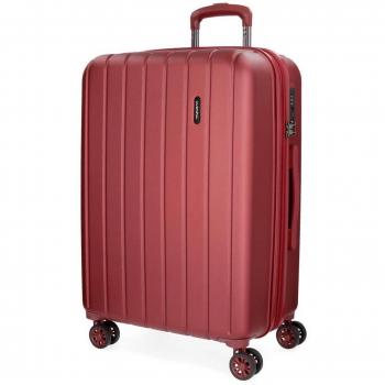 Valise grande Movom Wood rigide Rouge 52x75x33cm