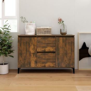 Aparador madera contrachapada color roble ahumado 104x35x70 cm Vidaxl Marrón