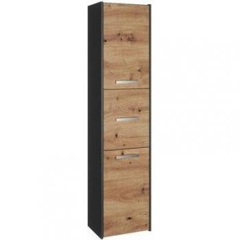 Topeshop, Wandregal, S43 Anthrazit/Artisan (40 x 30 x 170 cm)