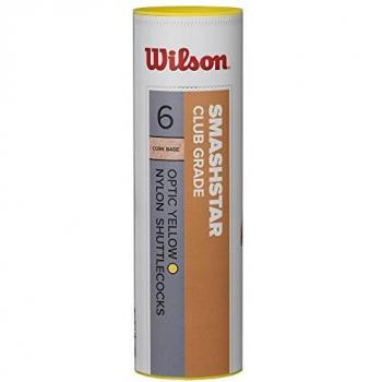Badminton-Ball Wilson – 6x Pack, Gelb, 79g, Kork/Kunststoff