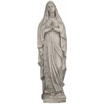 Estatua de hormigón piedra Virgen de Lourdes 18x17x85cm