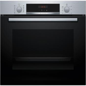 Horno multifunción Bosch HBA574ES3, Serie 4, Pirolítico, 60 x 60 cm, abatible, 7 funciones, clase A+, 71 litros, acero inox
