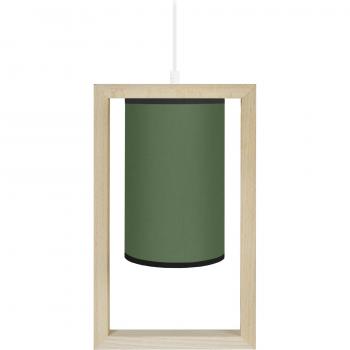 Suspension design TOSEL en bois et tissu vert