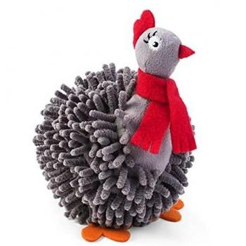 Grey Squeaky Partridge Pet Toy