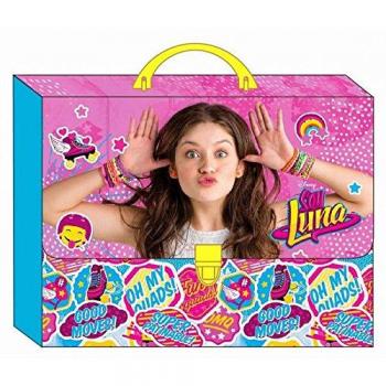 Borsetta Pelle Soy Luna Tinta Unità Blu e Rosa 35 cm