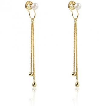 Women's Simple Long Pendant Clip-On Earrings