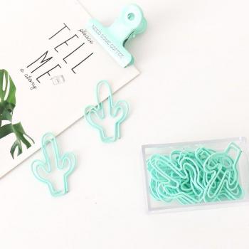 Bright Green Cactus Clip Set