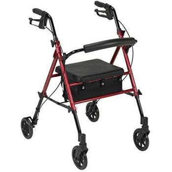 Andador Rolador Aluminio Hi‑Low con Asiento Ampliado