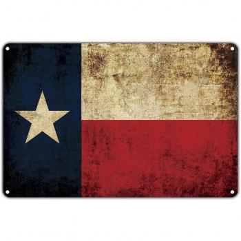 Panneau Décoratif Texas Vintage – 12x18 pouces