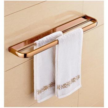 Porte-Serviettes Double Étagère en Laiton Chromé