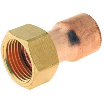 Écrou tournant 12/17 sur raccord cuivre droit tube Ø14 – Somatherm, sachet à 2