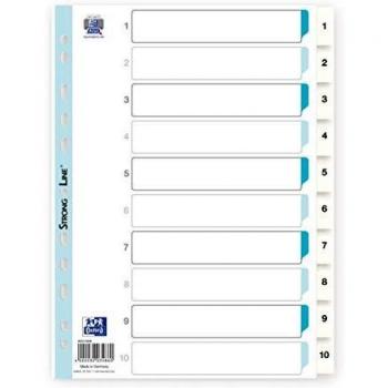 Oxford Ordner Register Ringbuch Mappe Kunststoff weiß