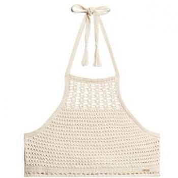 Superdry Top Corto Halter in Crochet Donna