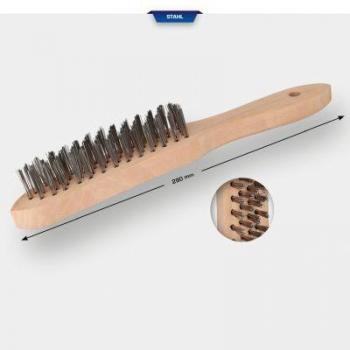Spazzola di acciaio a 4 file, 290 mm – KS Tools BT706002