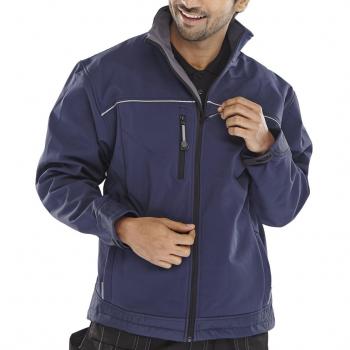 B-Click Workwear SOFT SHELL JACKET NAVY XXXL