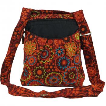 Guru Trendrot: Bestickte Ethno-Schultertasche