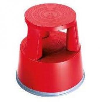 2Work Plastic Step Stool with Non-Slip Rubber Base 430mm Red T7Red