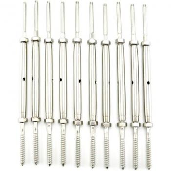 10 Pack Hand Swage Terminal Stud End Fittings for Deck Railing