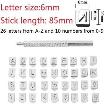 Alphabet & Numeral Punch Tool Pack – 37 Metal Pieces