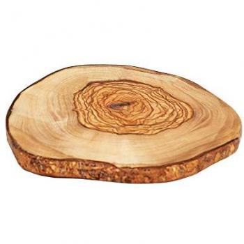 NATUREHOME Natürliche Baumscheibe Naturkante Olivenholz – 25 cm