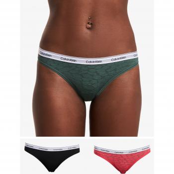 Calvin Klein Slip Donna 3 Pack Brazilian Nero / Tea Berry / Garden Topiary S