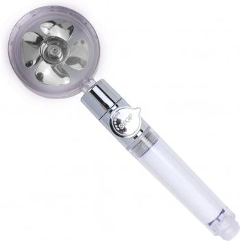 Transparent Handheld Shower Head with 360 Rotation and Water Saving