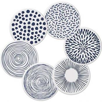 Coffee Mug & Wine Glass Coasters – 6 Ceramic Stones