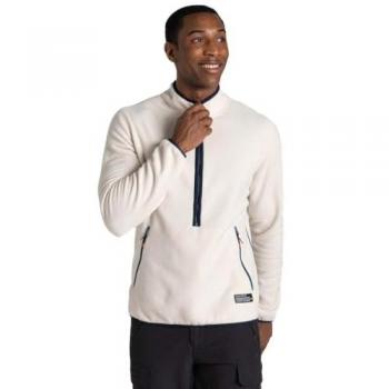Craghoppers CO2 Renu Half Zip Fleece Ecru / Tourmaline Blue