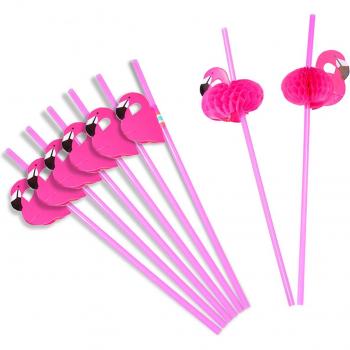 100pcs Flamingo Party Straws