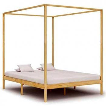 160 × 200 cm Himmelbett-Frame aus Kiefernholz