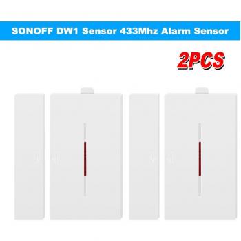 Sensor de Seguridad SONOFF DW1 para Puertas y Ventanas, 2 Unidades, Alarma Inalámbrica 433MHz