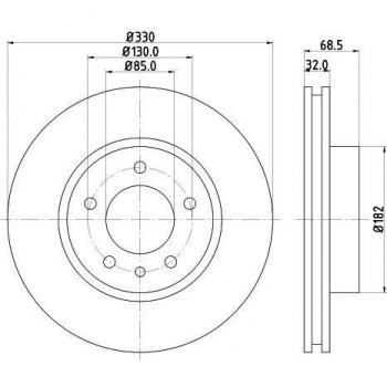 HELLA 8DD 355 128-041 Bremsbelag