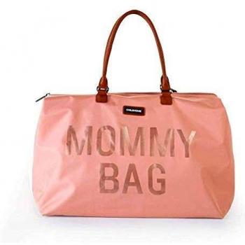 CHILDHOME, Mommy Bag, Borsa per il cambio, Maternità, Borsa da viaggio, Grande capacità, Fasciatoio, Tracolla regolabile, Compartimenti, Tasca isolata, Passaggio valigia, oro e rosa