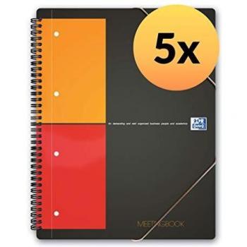 Cahier Oxford Meetingbook A4 spirales quadrillé 5x5 mm 80 g