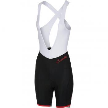 Castelli Damen Fahrradhose Kurzträger 2018 Vista Schwarz-Rot