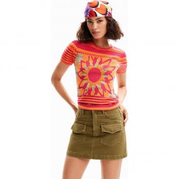 Desigual T-shirt Ponto Sol Orange XS