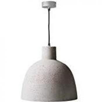 Lampadario lampada a sospensione ogiva calcestruzzo E27 grigio